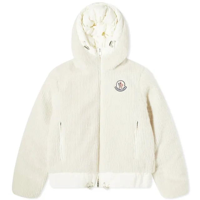 Moncler Men's Tejat Borg Fleece Jacket White