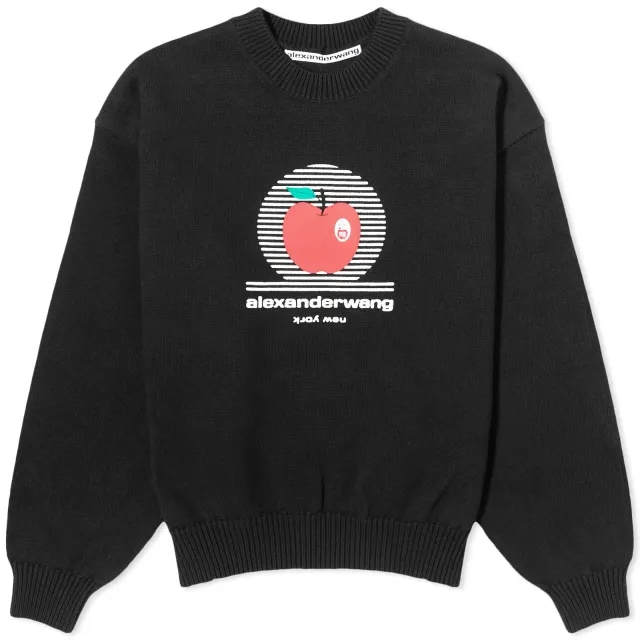 Alexander Wang Women's Pullover Crew Sweat Black