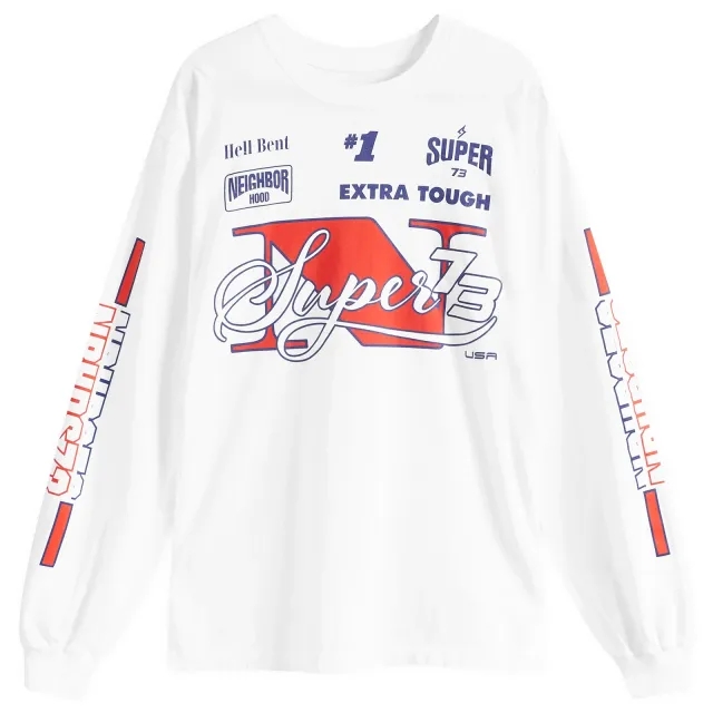 Neighborhood Men's x Super73 Long Sleeve T-Shirt White
