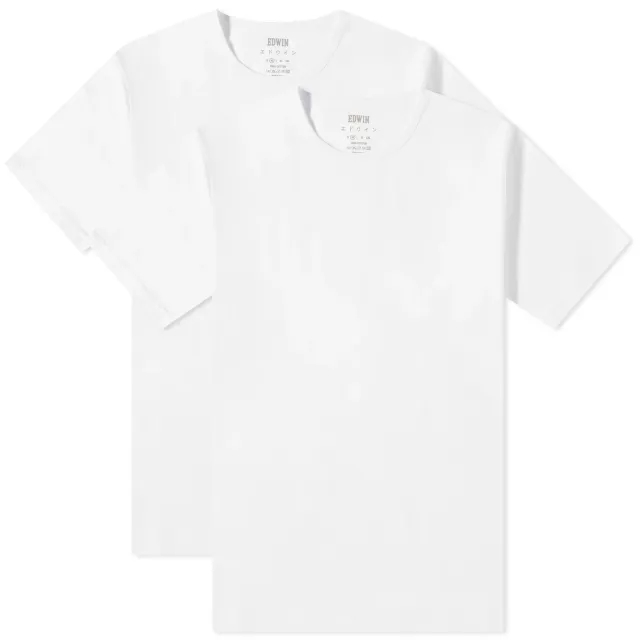 Edwin Men's Double Pack T-Shirt White
