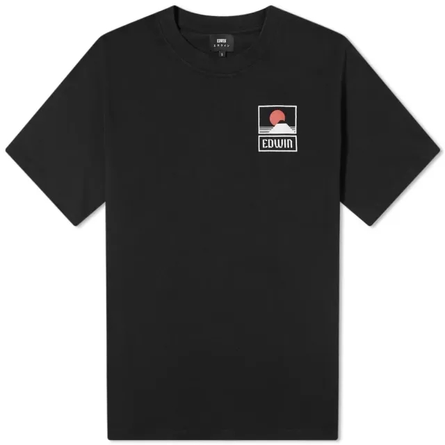 Edwin Men's Sunset On Mt Fuji T-Shirt Black