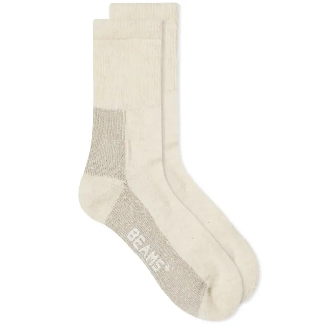 Beams Plus Men's Outdoor Sock Off White