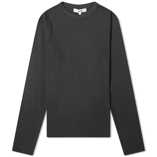 Joah Brown Women's Long Sleeve Crew Neck Top Vintage Black