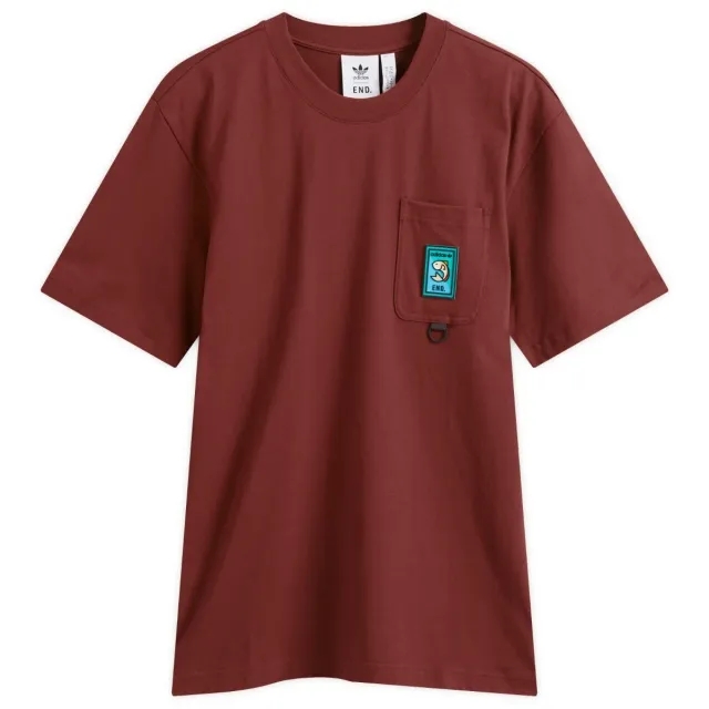 END. X Adidas Flyfishing Pocket T-Shirt Fox Brown