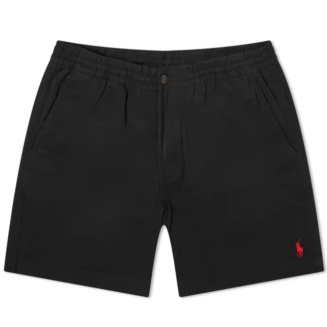 Polo Ralph Lauren Prepster Icon Logo Twill Shorts In Black