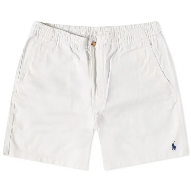 Polo Ralph Lauren Prepster Icon Logo Twill Shorts In Off White