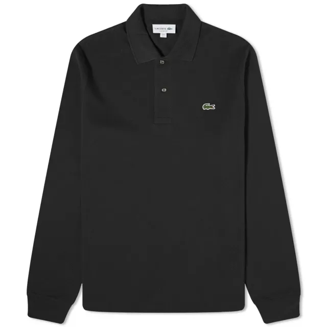 Lacoste Classic Fit Long Sleeved L.12.12 Polo Shirt - Black