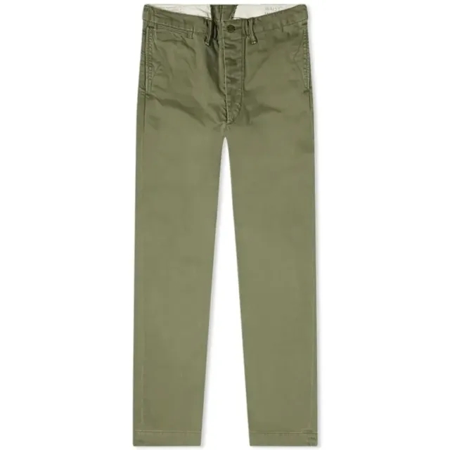 RRL Officer's Chino Trousers - Khaki Green