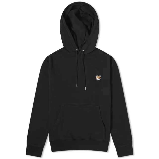 Maison Kitsuné Maison Kitsune Fox Head Patch Regular Hoodie Black