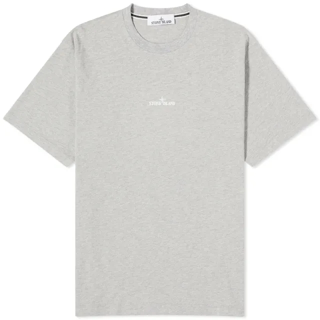 Stone Island Men's Scratched Print T-Shirt Grey Marl