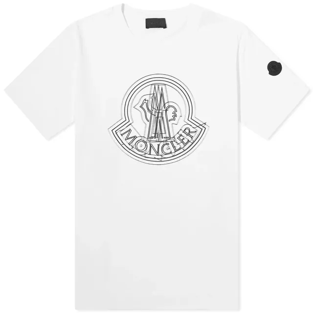 Moncler Men's Large Logo T-Shirt White