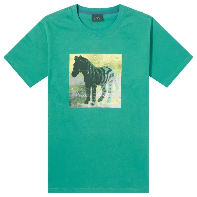 Paul Smith Men's Zebra Square T-Shirt Green