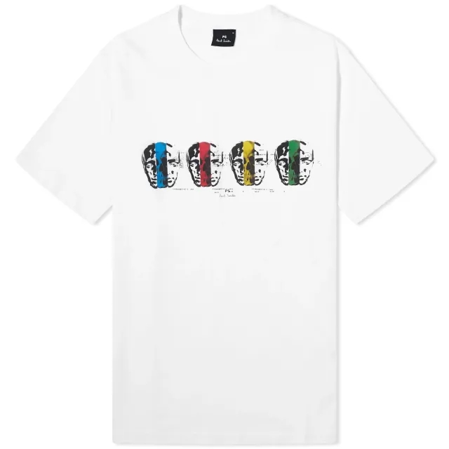 Paul Smith Men's Faces T-Shirt White