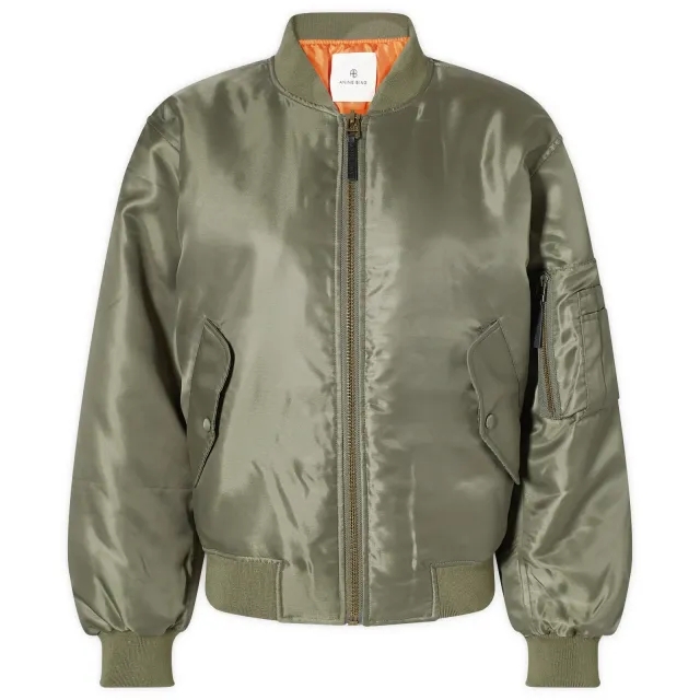 Anine Bing Women's Leon Bomber Jacket Army Green
