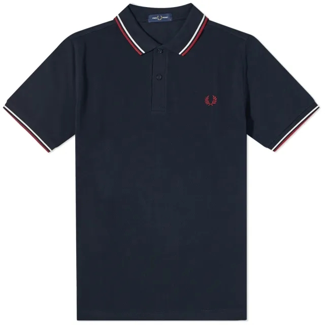 Fred Perry M3600 Twin Tipped Polo Shirt - Navy