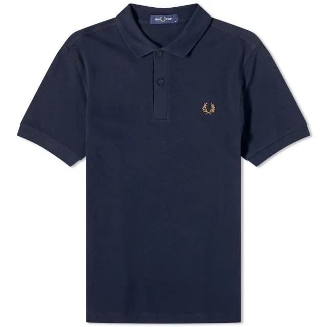 Fred Perry plain polo shirt in navy