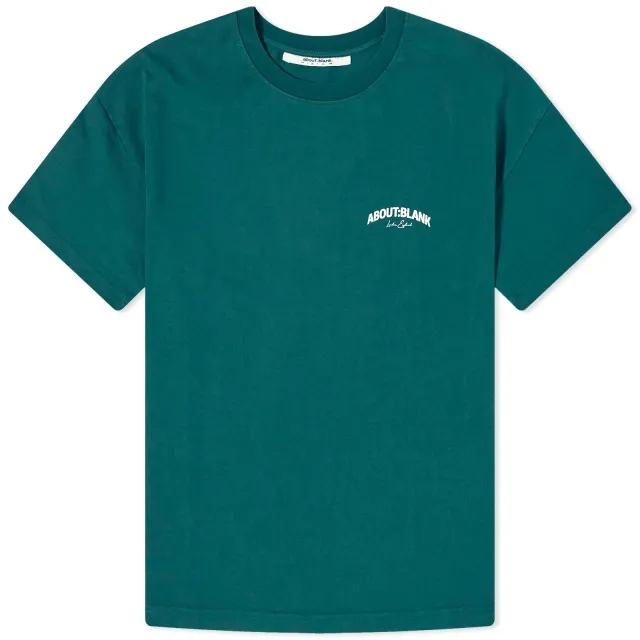 about:blank Men's Arched Logo T-Shirt Epsom Green/Ecru