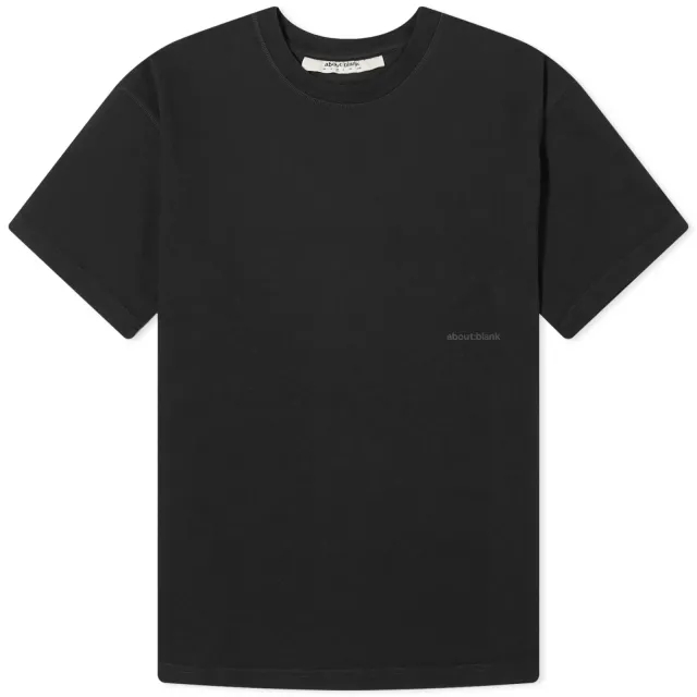about:blank Men's Box Logo T-Shirt Black/Black