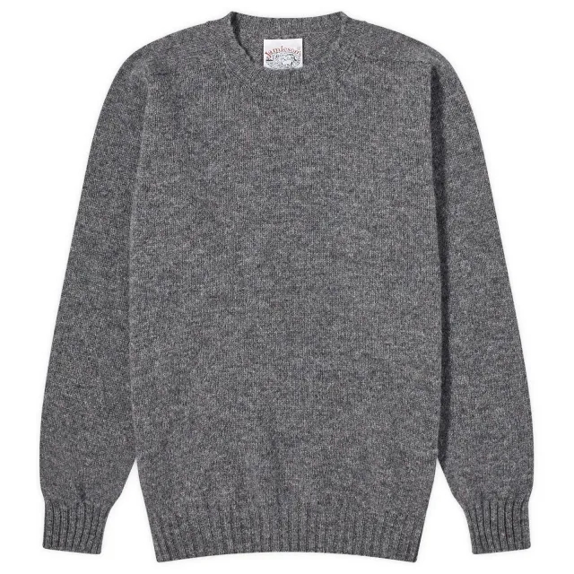 Jamieson's of Shetland Men's Crew Knit Slate