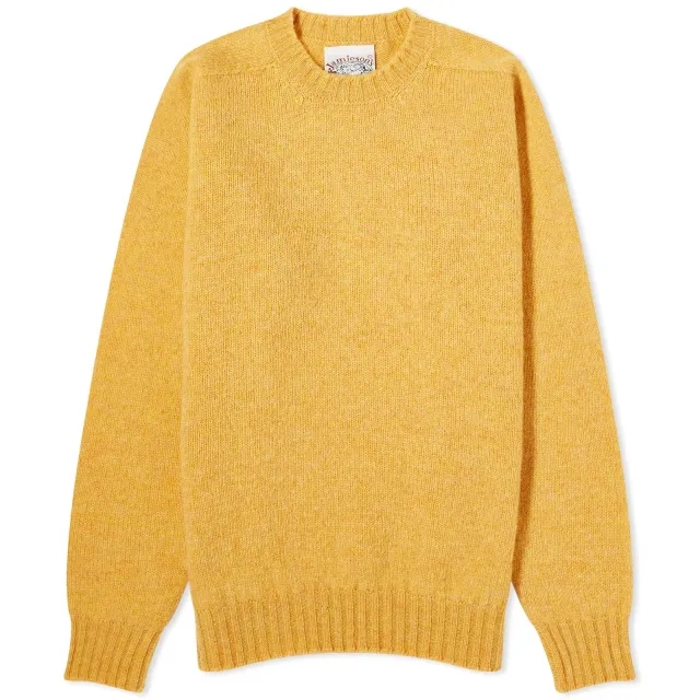 Jamieson's of Shetland Men's Crew Knit Buttercup