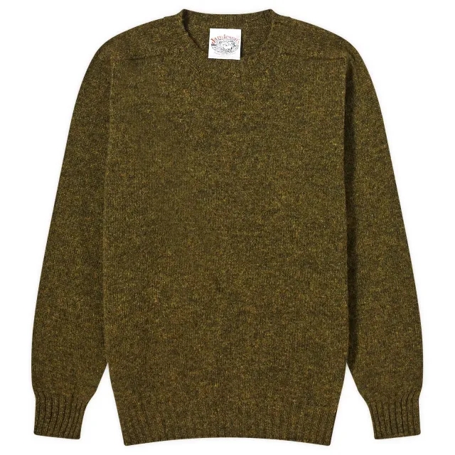 Jamieson's of Shetland Men's Crew Knit Spagnum