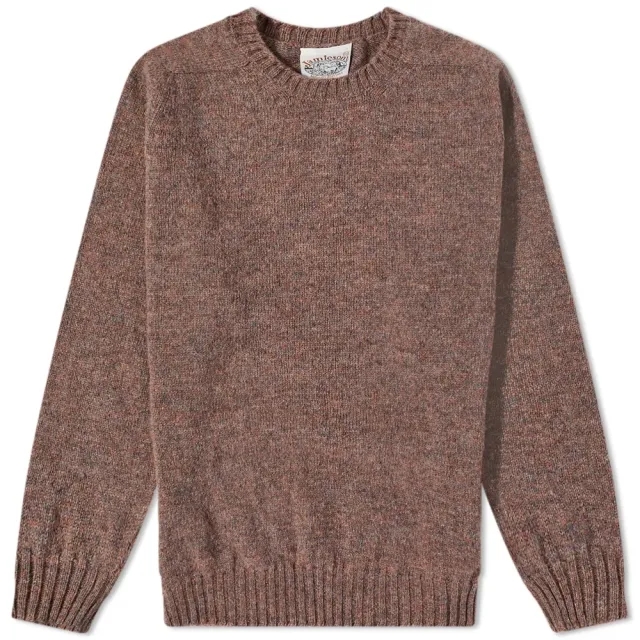 Jamieson's of Shetland Men's Crew Knit Thistledown