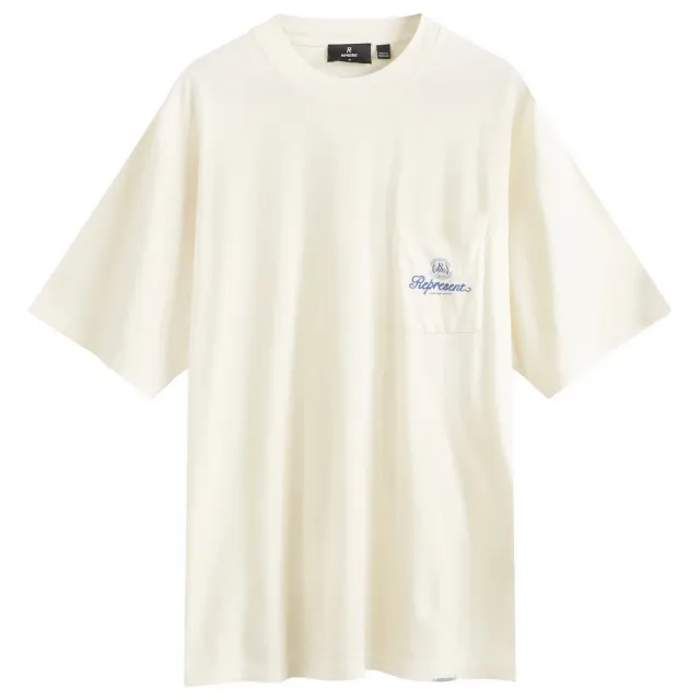 Represent Men's Permanent Vacation Pocket T-Shirt Antique White