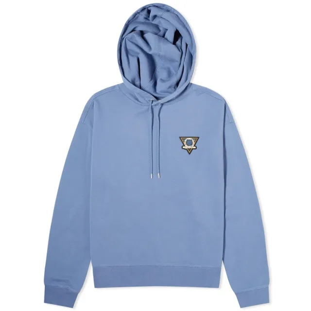 Maison Kitsuné Men's Surf Collage Oversize Hoodie Storm Blue