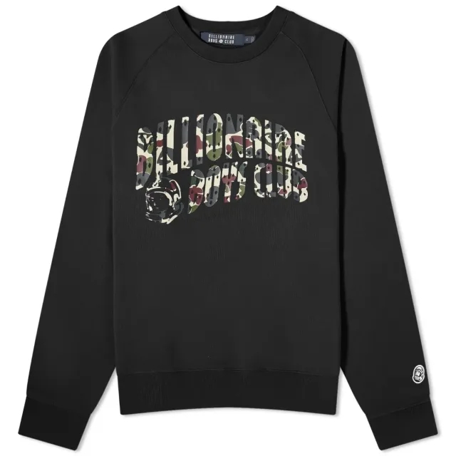 Billionaire Boys Club Men's Duck Camo Arch Logo Crew Sweat Black