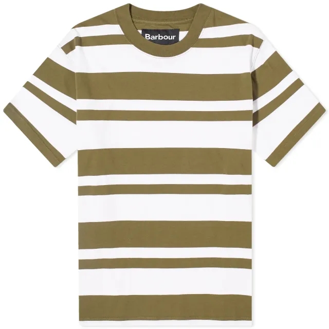 Barbour Men's OS Friars Stripe T-Shirt Mid Olive
