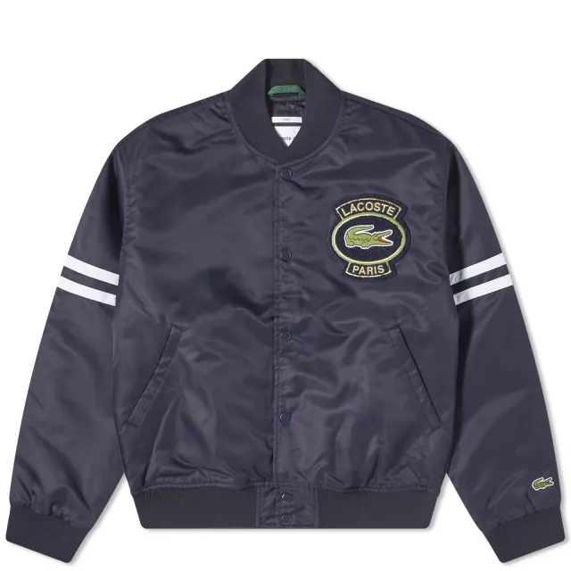 Lacoste Men's Paris Logo Bomber Jacket Abysm