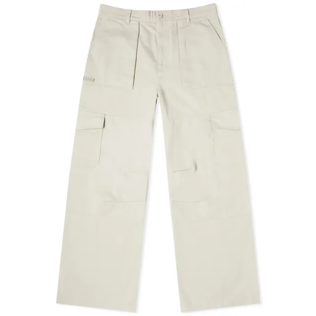 Acne Studios Men's Patsony Twill Cargo Trousers Ivory White