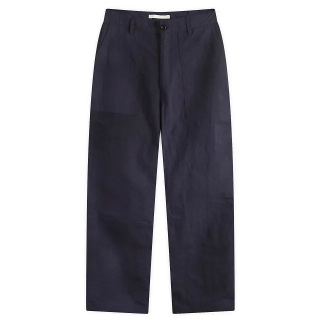 Norse Projects Men's Lukas Relaxed Wave Dye Trousers Dark Navy