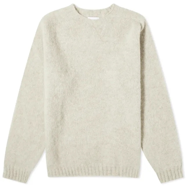 Norse Projects Men's Birnir Brushed Lambswool Crew Jumper Oatmeal