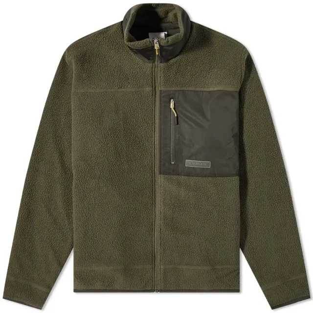 Norse Projects Men's Frederik Fleece Full Zip Jacket Ivy Green