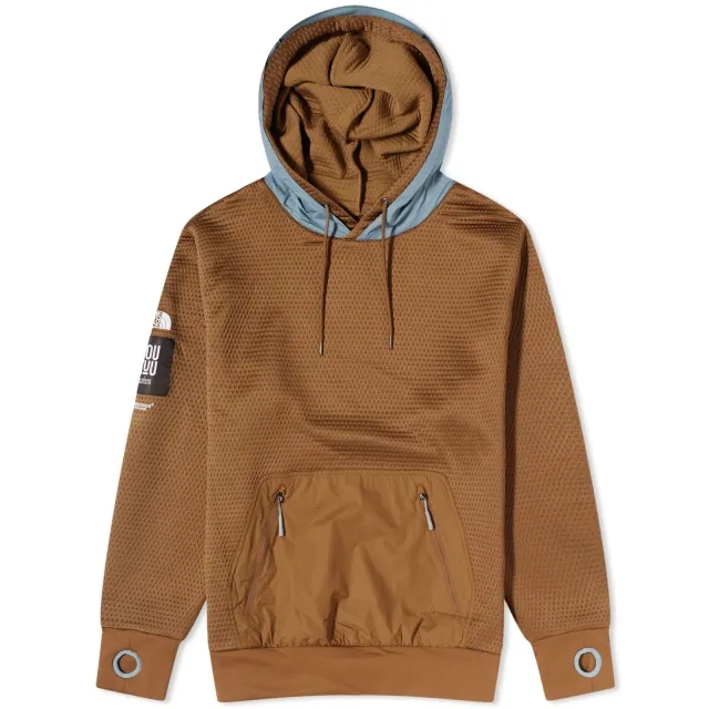 The North Face x Undercover Men's Soukuu Dot Knit Double Hoodie Sepia Brown/Concrete Grey