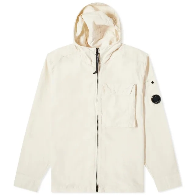 C.P. Company Men's Ottoman Hooded Shirt Pistachio Shell