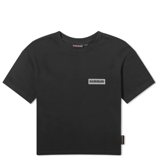 Napapijri Women's Patch Logo Cropped T-Shirt Black