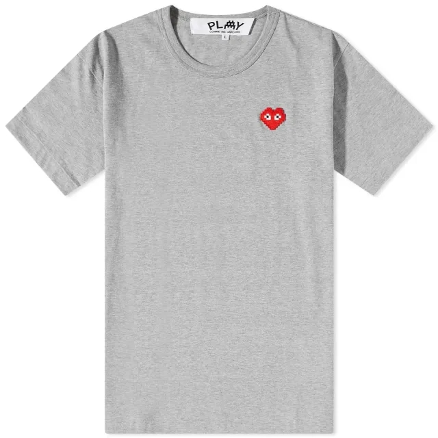 Comme des Garçons Play Men's Invader Heart T-Shirt Grey