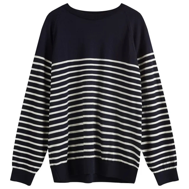 YMC Men's Suedehead Crew Knit Sweater Ecru