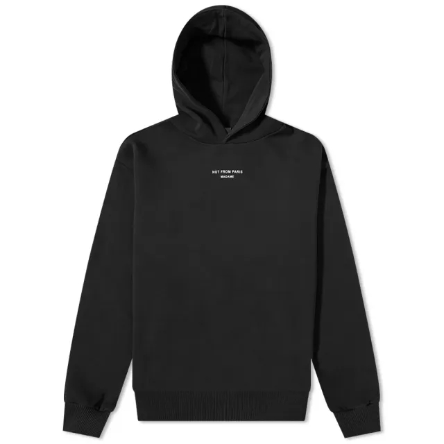 Drôle de Monsieur Nfpm Slogan Hoodie - Black