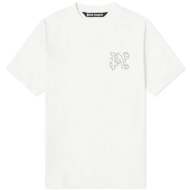 Palm Angels Men's Monogram PA Stud Tee White