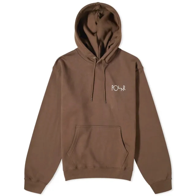 Polar Skate Co. Men's Stroke Logo Hoodie Chocolate