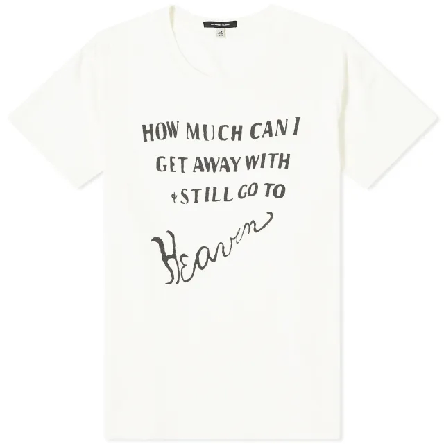 R13 Women's How Much Can I Get Away With Boy T Ecru