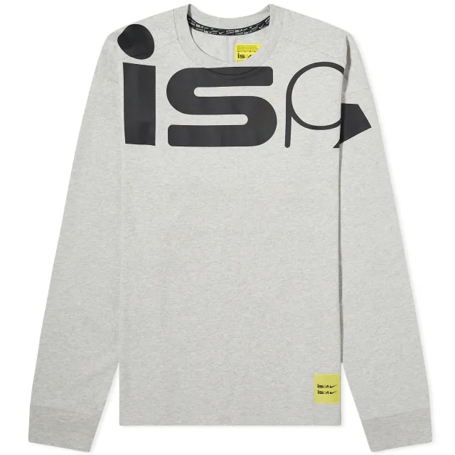 Nike ISPA Long Sleeve T-shirt Grey Heather/Black