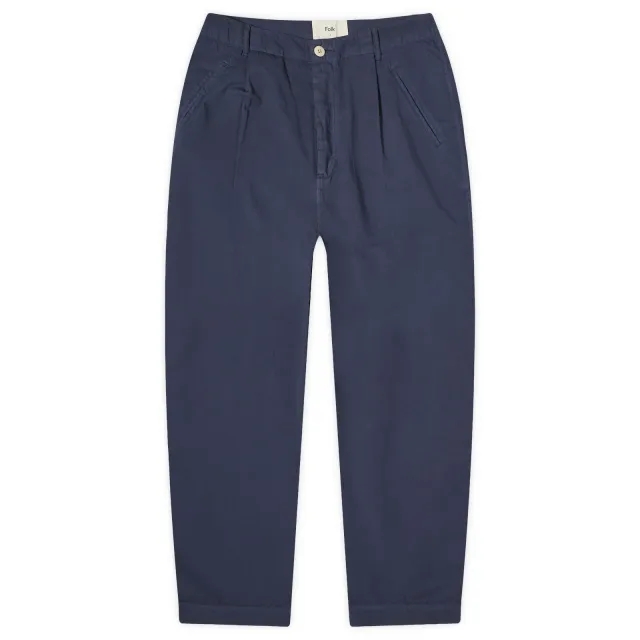 Folk Men's Assembly Pants Navy Summer Twill
