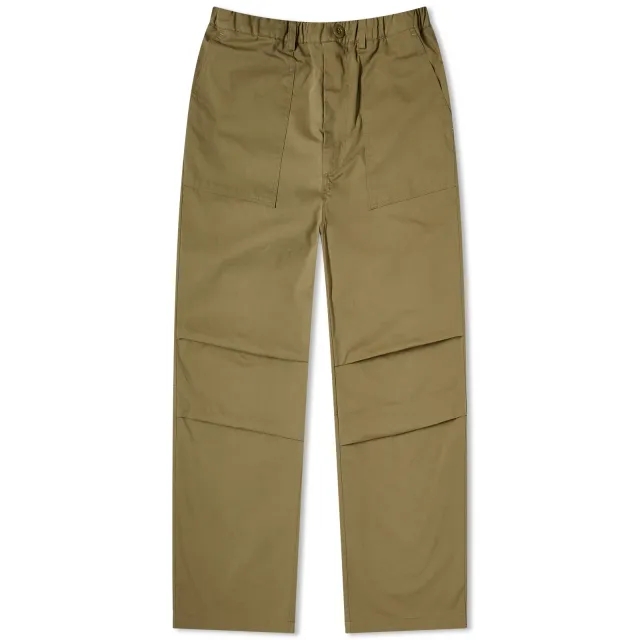 FrizmWORKS Men's Banding Wide Fatigue Trousers Khaki Beige