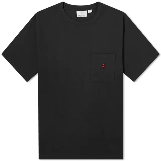 Gramicci Men's One Point Pocket T-Shirt Vintage Black