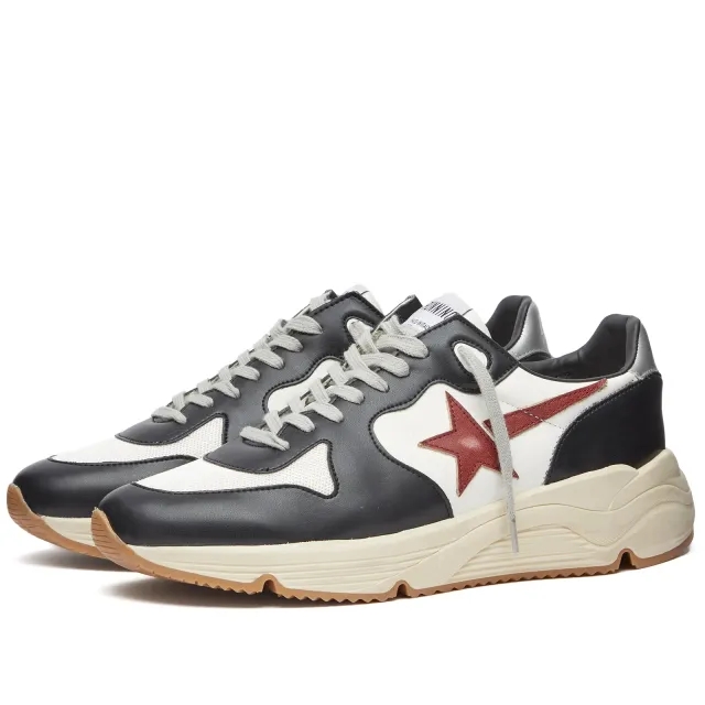 Golden Goose Men's Running Sole Sneaker White/Black/Red