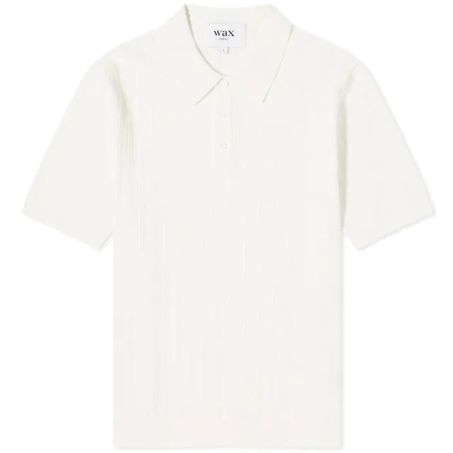 Wax London Men's Naples Knit Polo Ecru
